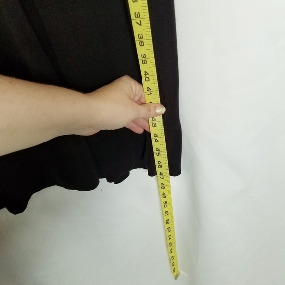 EILEEN FISHER Black Faux Wrap Tank Midi Dress Size Medium - Picture 5 of 13